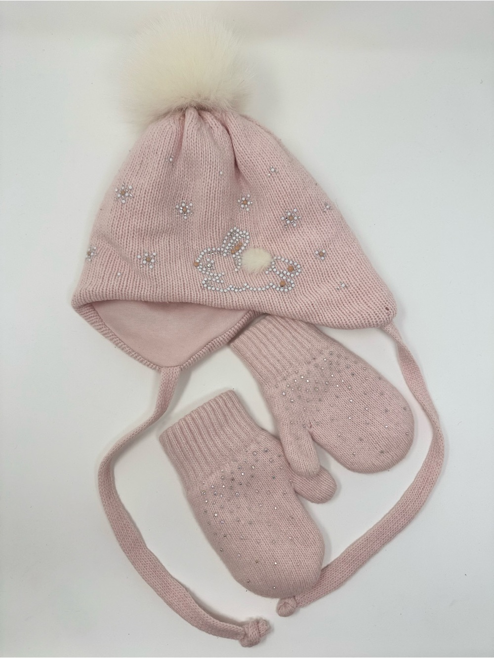 Girls hat size 4-5 yo (52-54 cm) and mittens